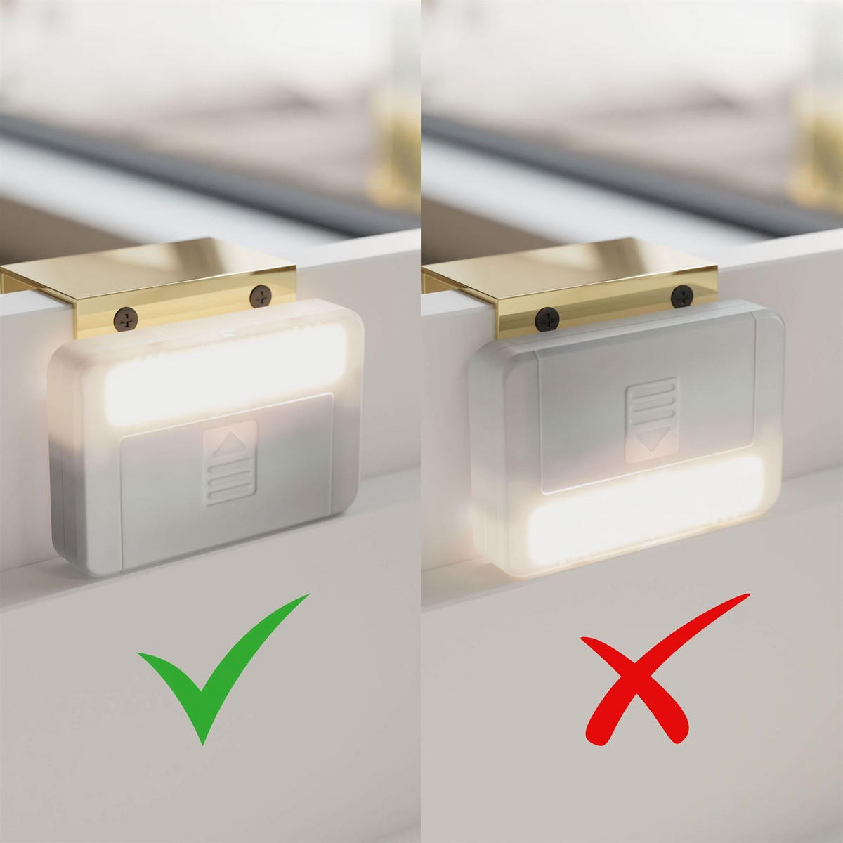 NACHTTISCH ALDO mit LED-Beleuchtung weiß - Weiß, Holzwerkstoff (38/46/33cm) - Lookway