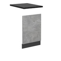 GESCHIRRSPÜLBLENDE R-Line Beton 45 cm , AP Anthrazit - Schieferfarben/Anthrazit, Holzwerkstoff (45/57.2/1.6cm) - Vicco