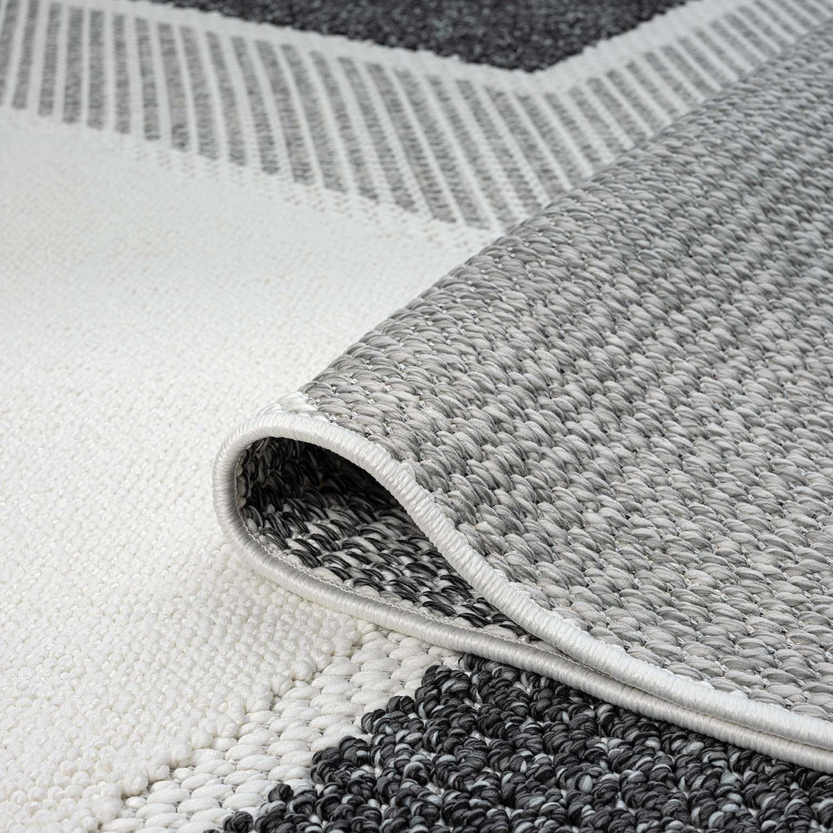KURZFLOR-TEPPICH Lindo 8877 Grau 200x200 cm Rund - Grau, Textil (200/200cm) - carpet city
