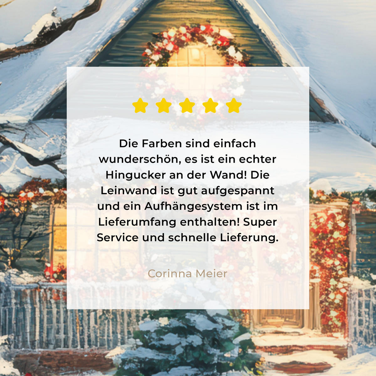 LEINWANDBILD Weihnachten - Weihnachtsbaum - Winter - Zuhause - Schnee 30x40 cm - Smaragdgrün, Textil (30/40cm) - MuchoWow