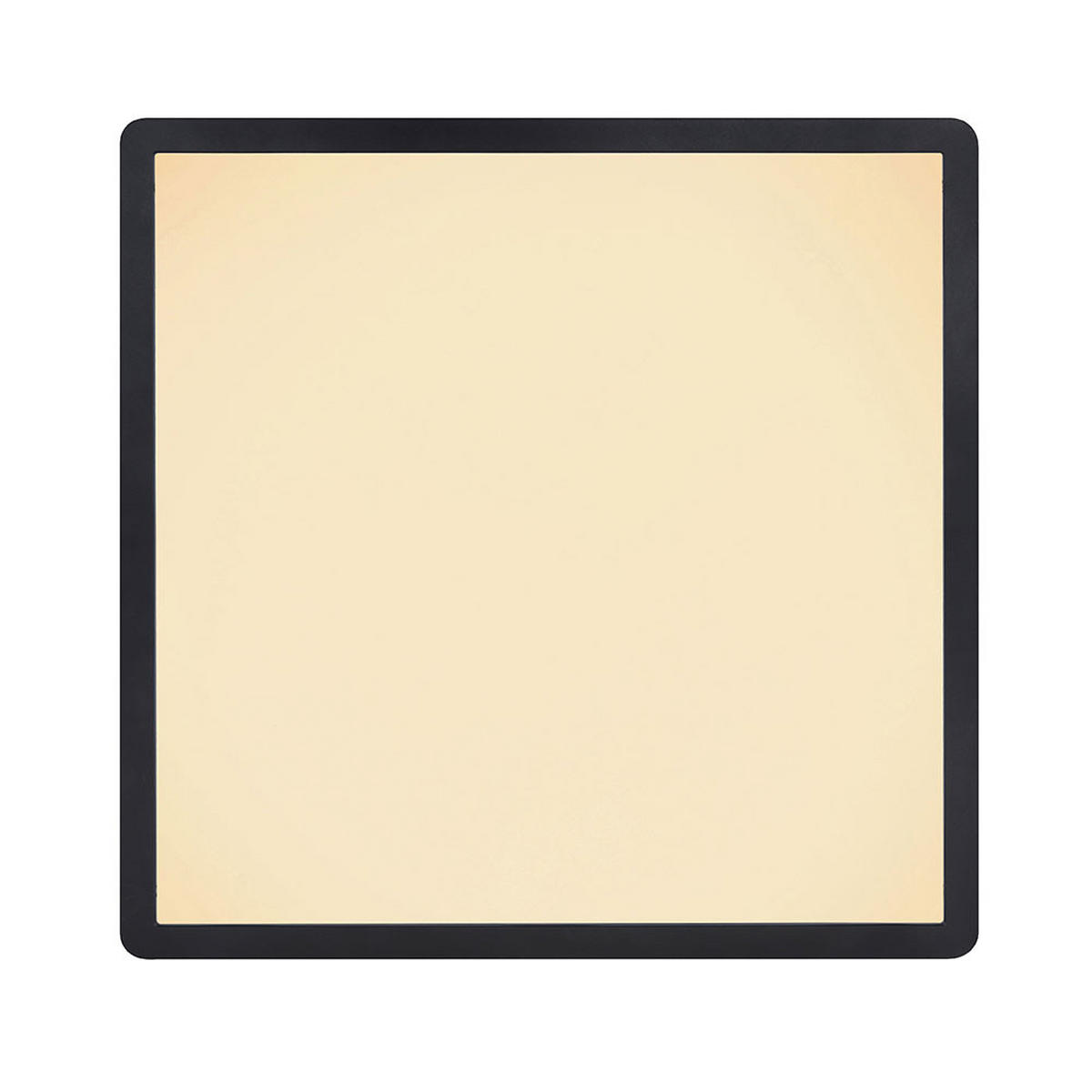 LED DECKENLEUCHTE Schwarz Opal - Schwarz, Kunststoff (42/42/2.5cm) - Globo Lighting