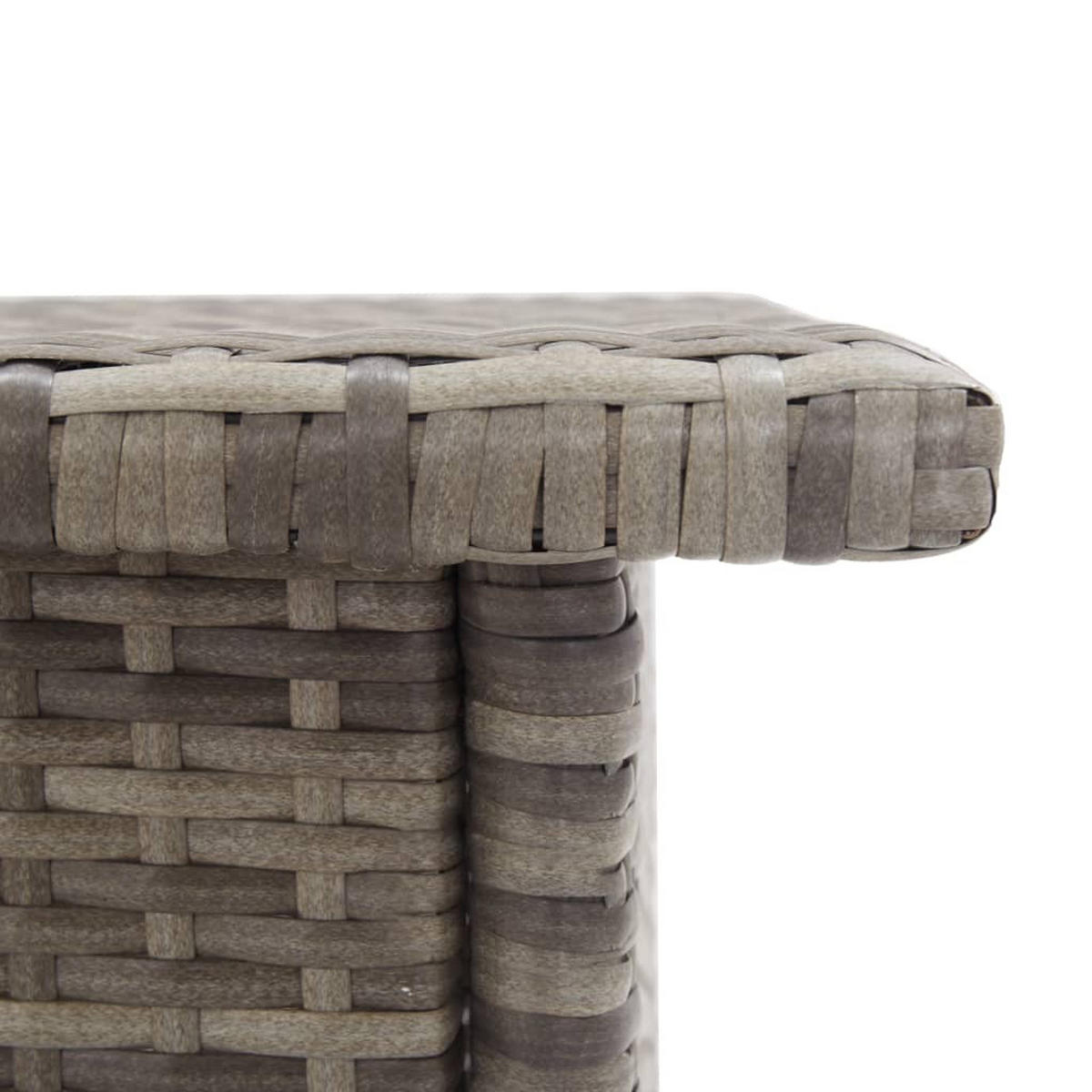 BEISTELLTISCH Grau 50/50/47 Cm Poly Rattan - Grau, Kunststoff (50/50/47cm) - vidaXL