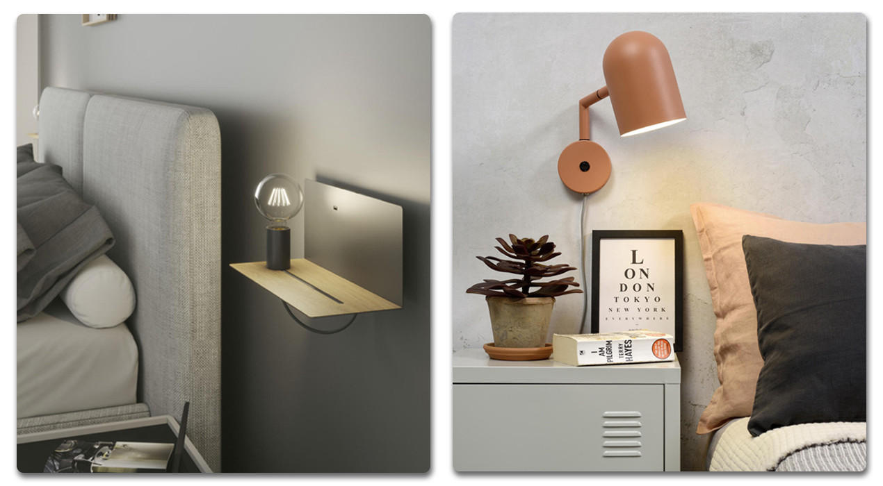 Wandgestaltung im Schlafzimmer - Praktische Wandleuchten