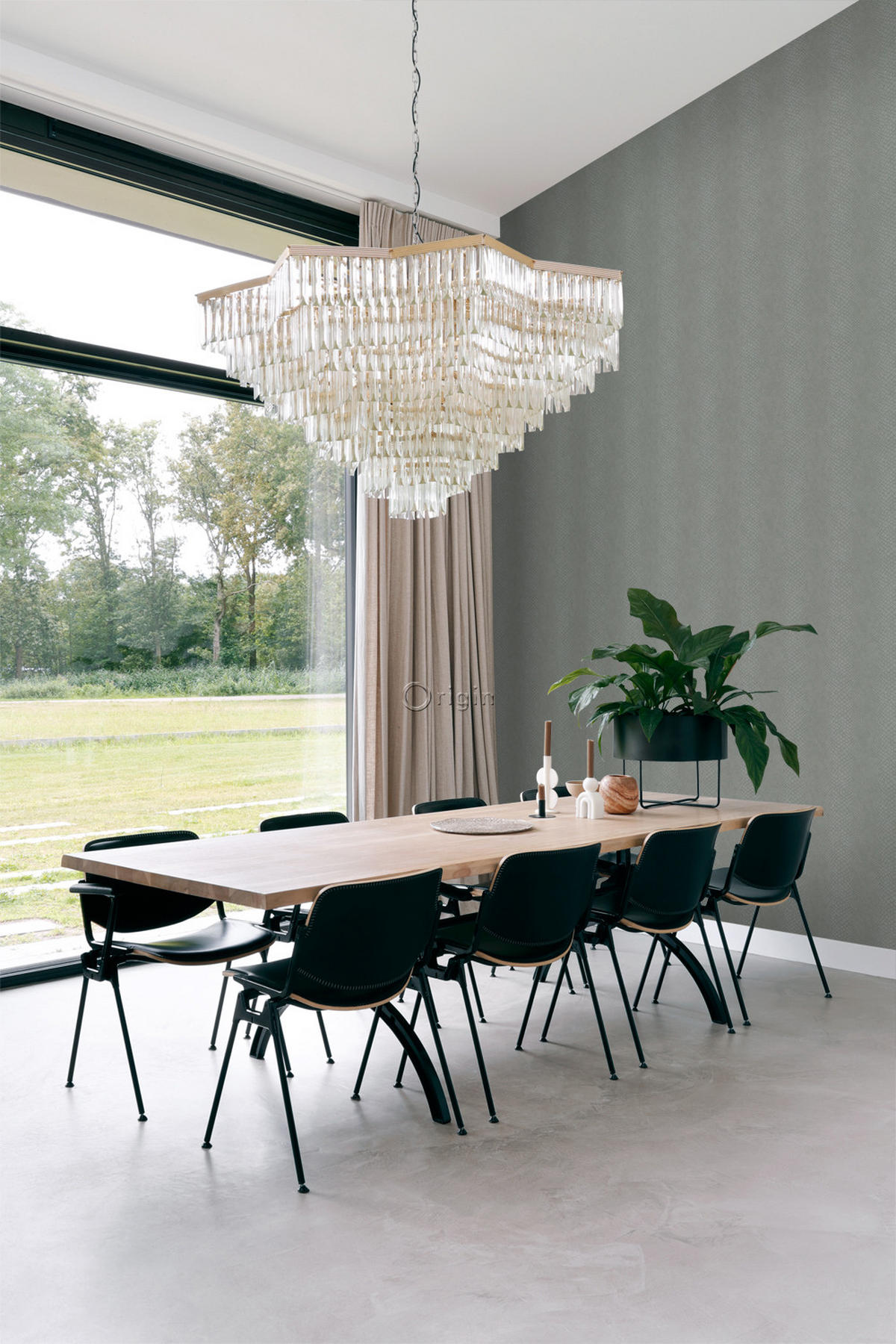 TAPETE Schlangenhaut-Motiv 53 cm x 10.05 m - Braun, Papier (53/1000cm) - Origin Wallcoverings