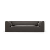 SOFA Ruby aus Samt dunkelgrau 3 Sitzplätze - Dunkelgrau, Textil (93/69/232cm) - Micadoni