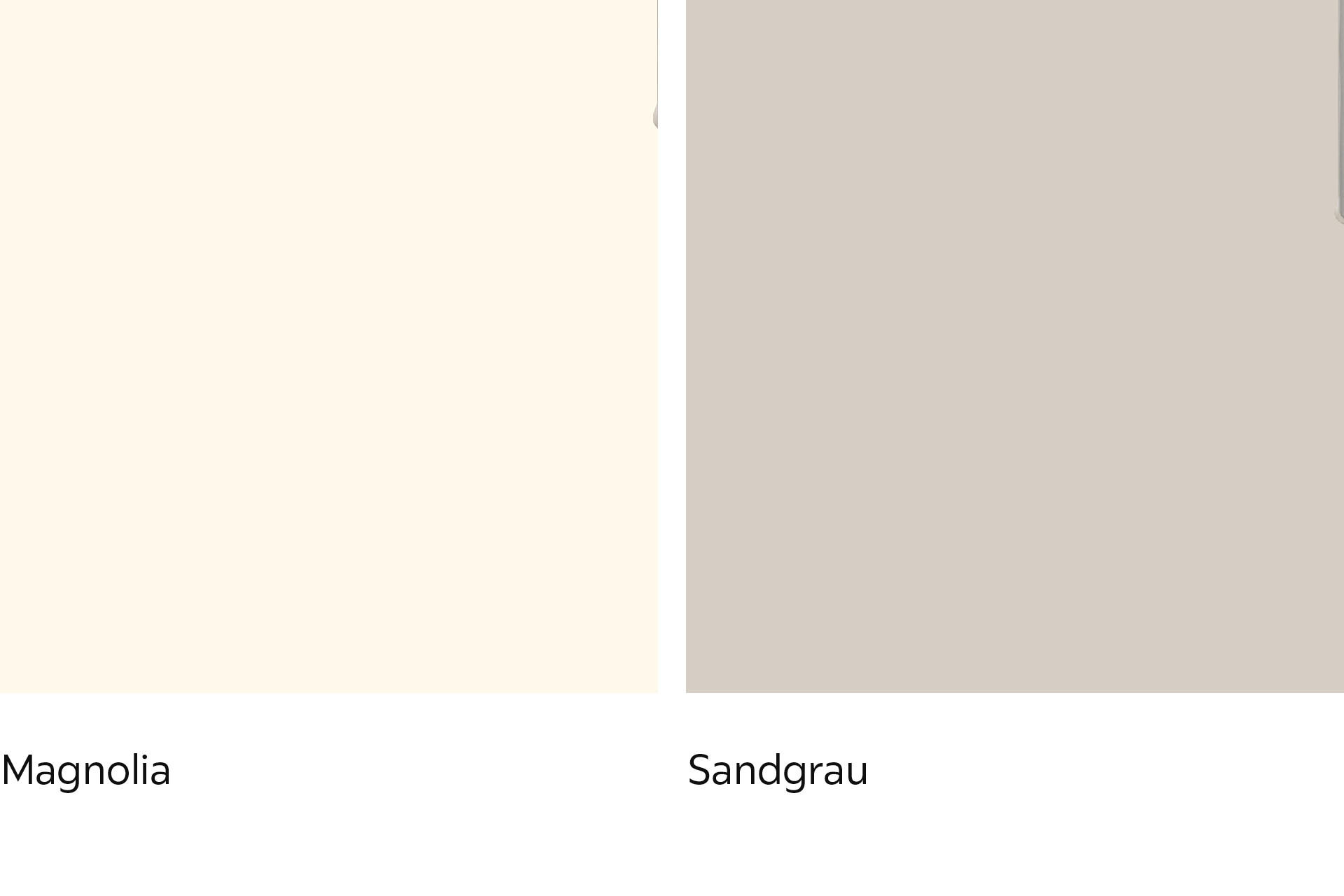 Magnolia und Sandgrau