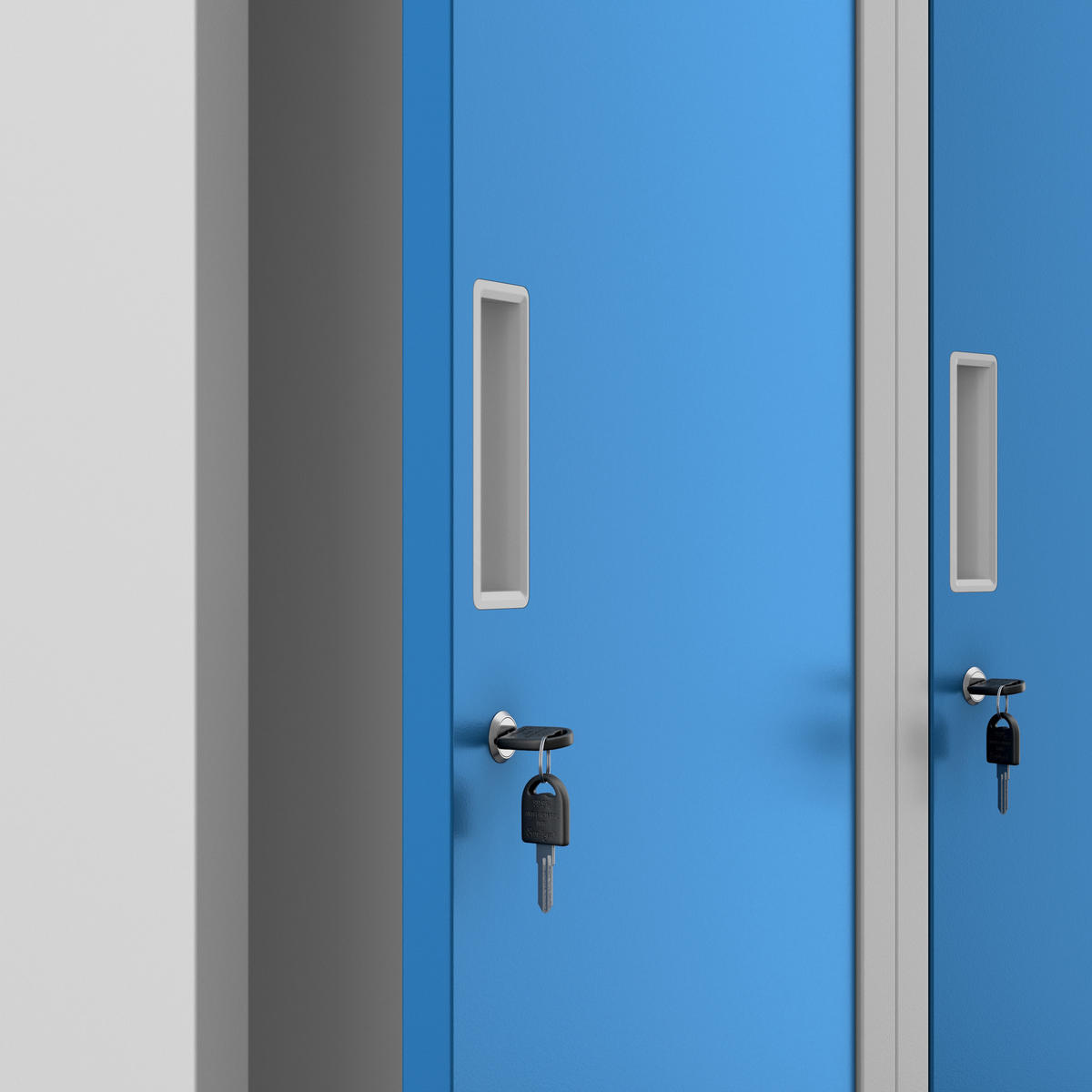 UMKLEIDESCHRANK KACPER - Blau/Grau, Metall (80/180/50cm) - Jan Nowak