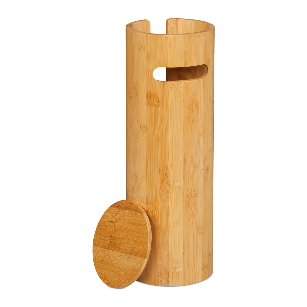 TOILETTENPAPIER-AUFBEWAHRUNG - Hellbraun, Holz (14.5/42/14.5cm) - Relaxdays