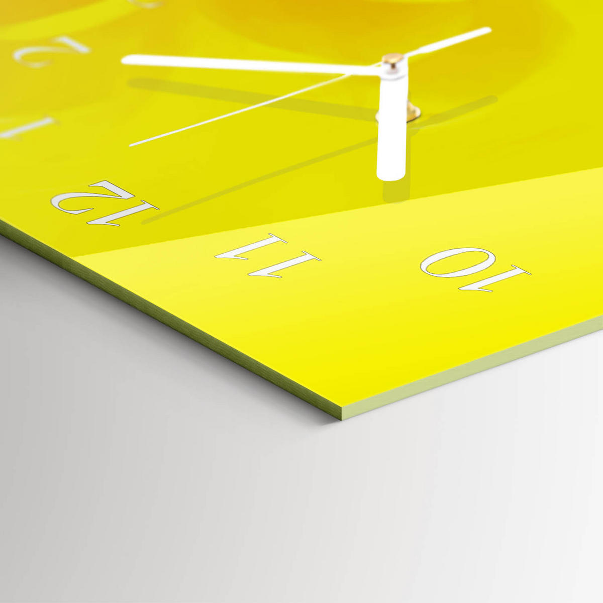 WANDUHR 60x30 cm - Gras - Gelb, Glas (60/30/0.4cm) - TULUP