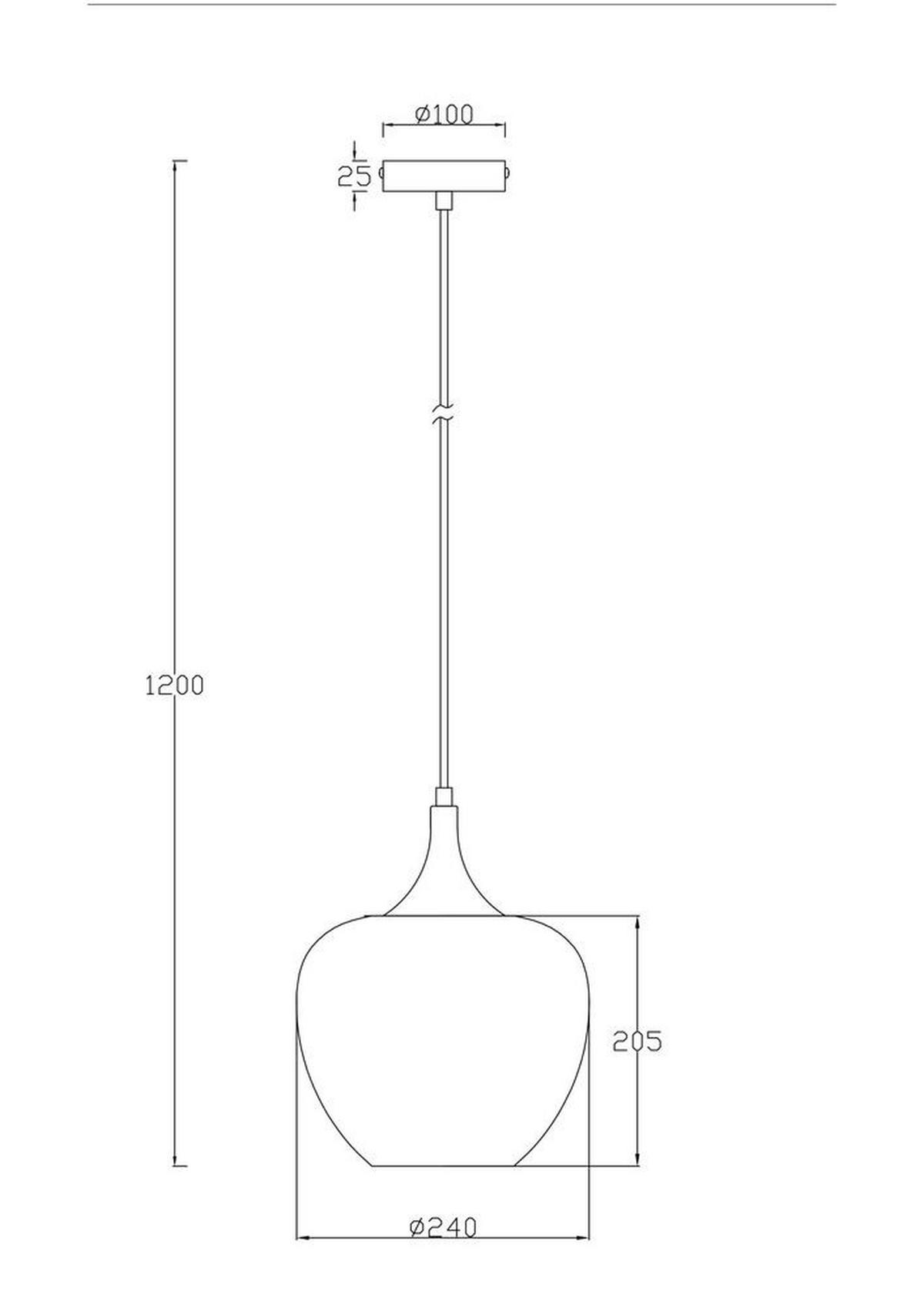LED HÄNGELEUCHTE Glas Klar Silber - Silberfarben, Glas (24/24/120cm) - Globo Lighting