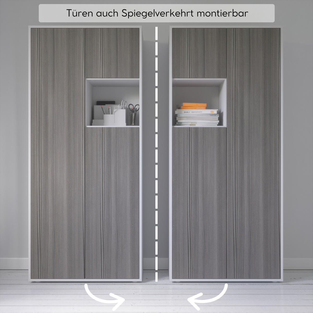 AKTENSCHRANK Amira T10 Avola Anthrazit 180/80/40 cm - Anthrazit, Holzwerkstoff (80/180/40cm) - SIMPLYFURN