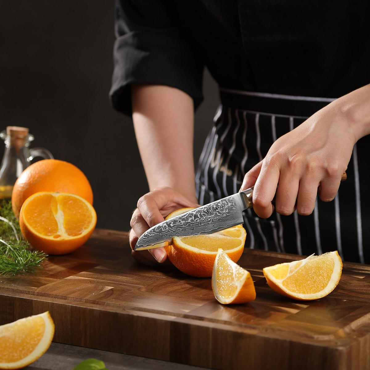 SANTOKUMESSER 11 cm - Braun, Holz/Metall (23cm) - Wakoli