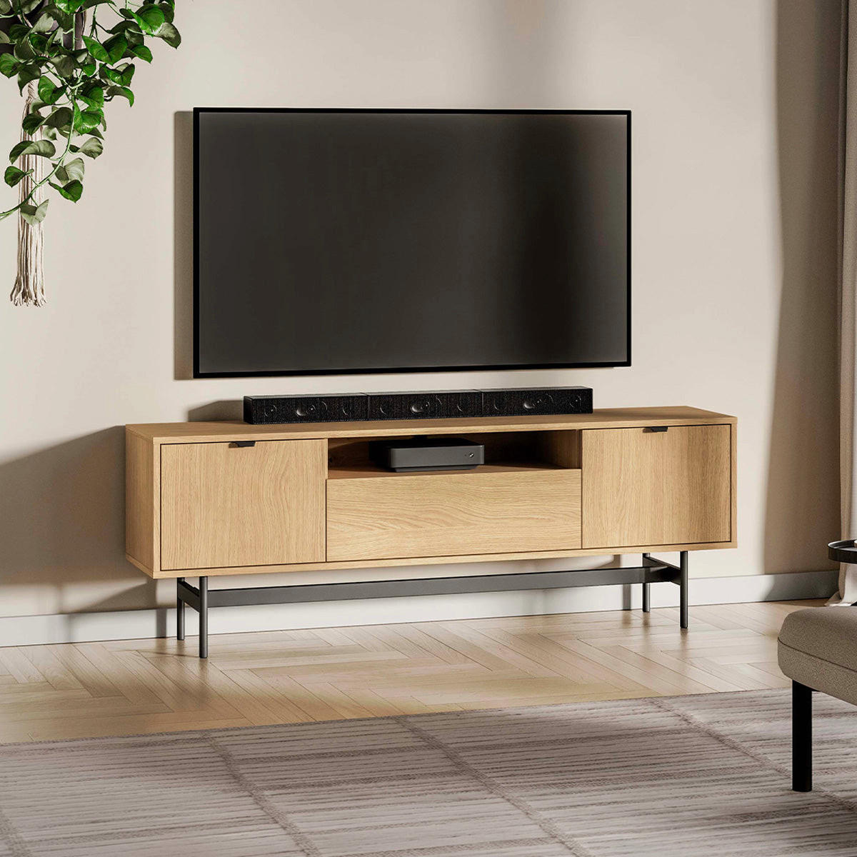 TV STOLÍK Nila Drevo - hnedá, kompozitné drevo (150/53/33cm) - Petits-meubles