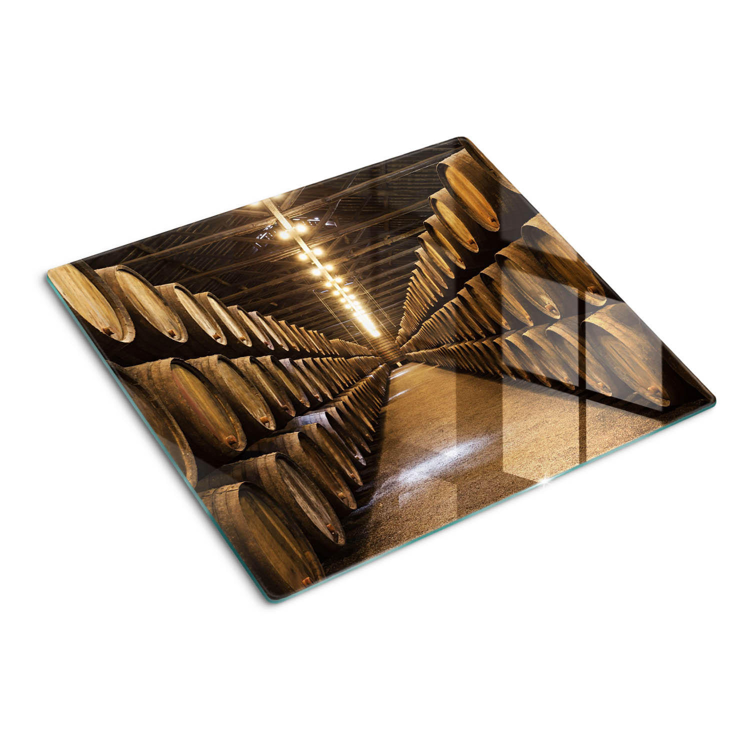 GLASPLATTE 60x52 cm Porto-Keller - Braun, Glas (60/0.4/52cm) - TULUP
