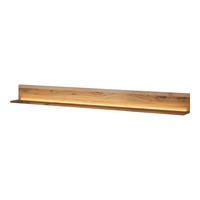 WANDREGAL Wild-/Zerreiche 202x17x19 natur geölt MONTREUX LUX #124 - Naturfarben, Holz (202/19/17cm) - Massivmoebel24
