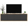 TV-SCHRANK Apollo2 Eiche wotan Graphit Matt 150 cm - Graphitfarben, Holzwerkstoff (150/39/35cm) - Meble Lindner