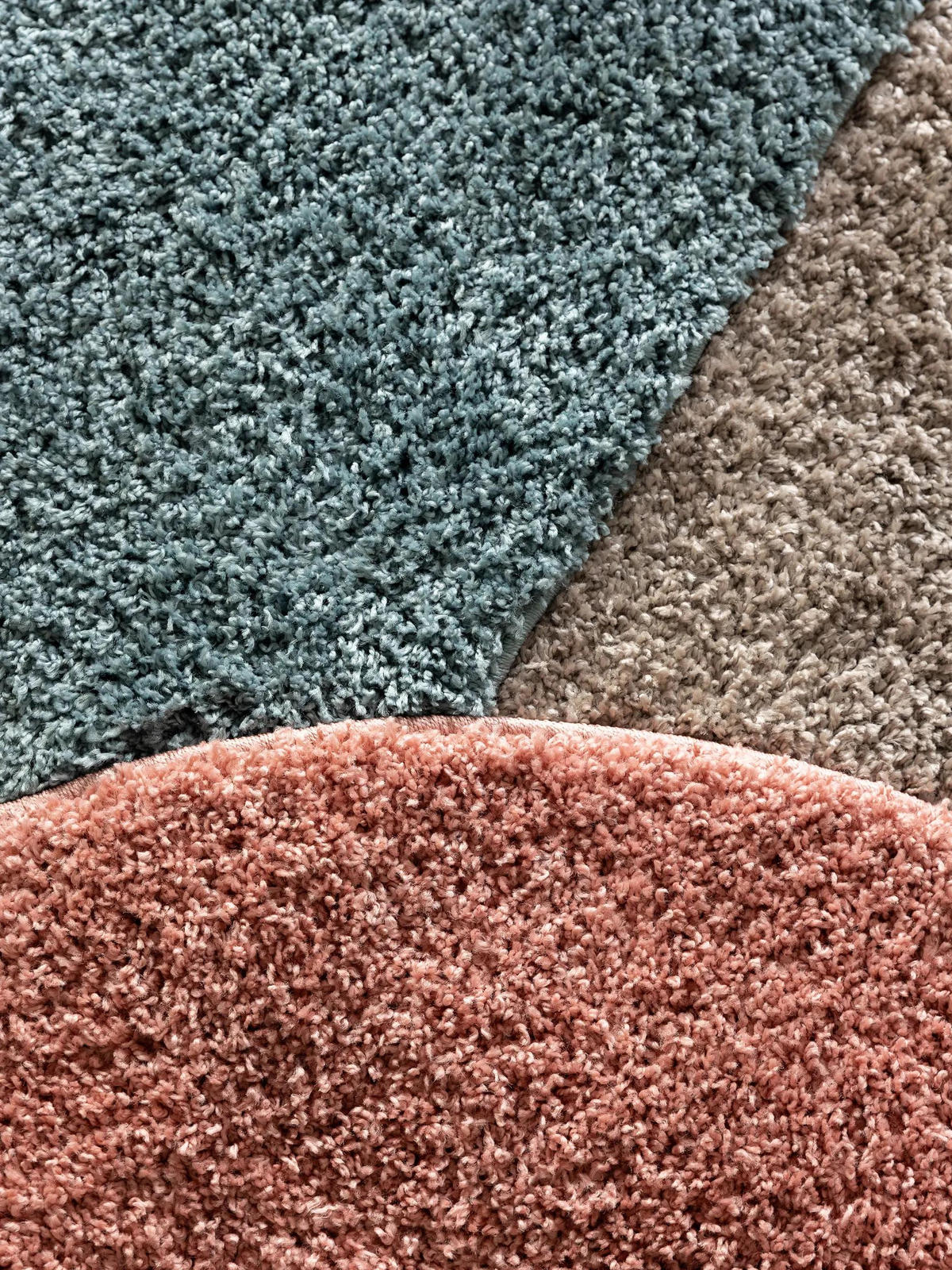 HOCHFLORTEPPICH Soho Blau ø 160 cm rund - Blau, Kunststoff (160/160cm) - benuta