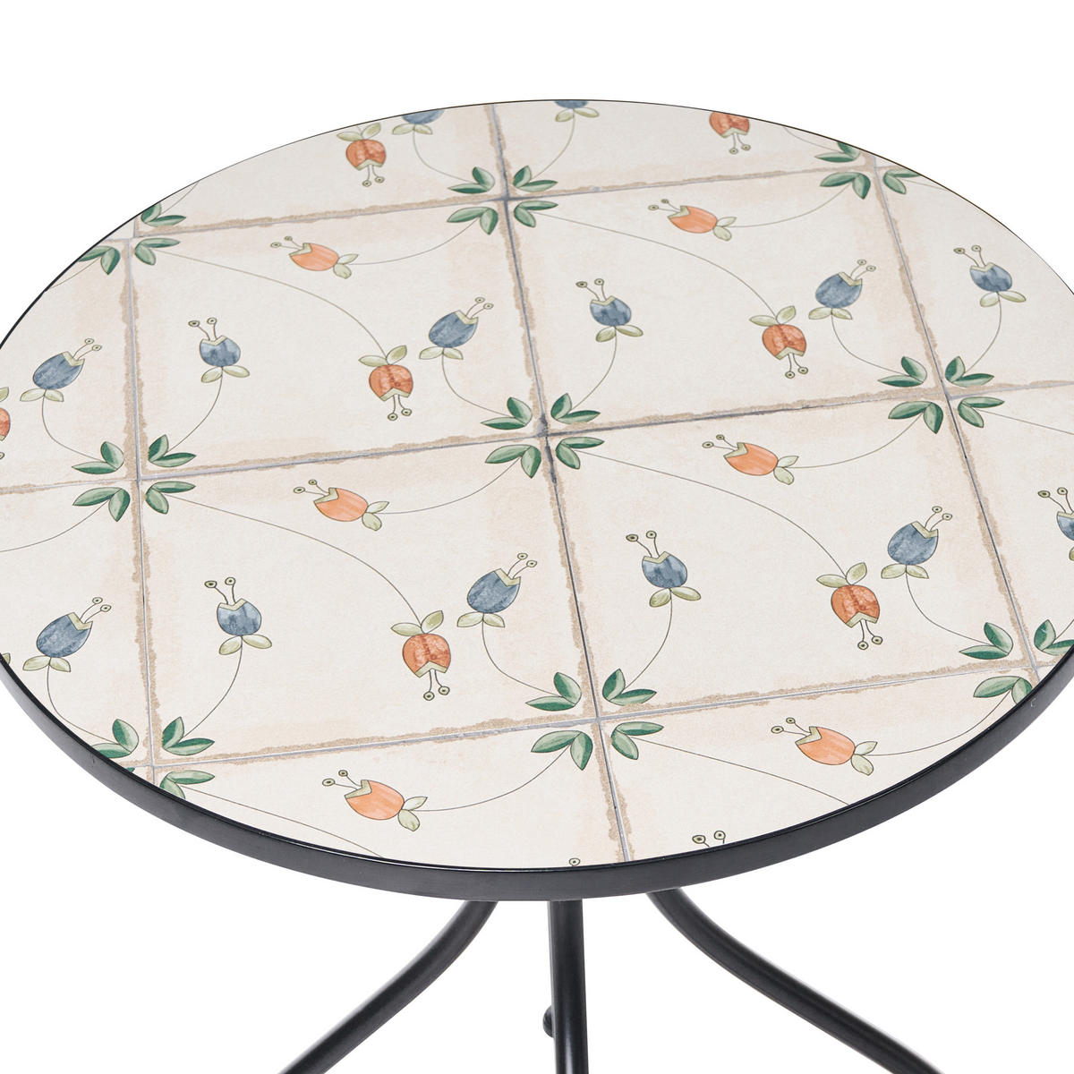 BISTRO STOLEK 60/60 cm Kov Černý Carona - bílá, kov (60/60/75cm) - Beliani