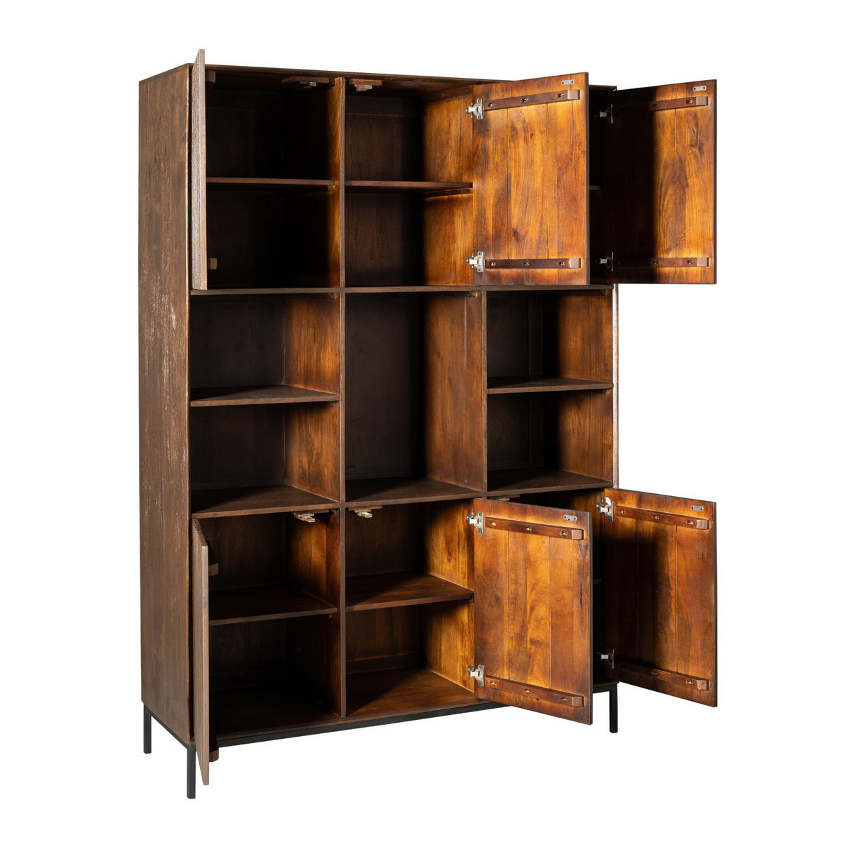 REGAL Madison Braun 45/135/200 cm - Dunkelbraun, Holz (135/200/45cm) - Starfurn