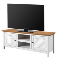 MASSIVES TV-LOWBOARD - Kiefer massiv - 150 cm - Braun/Kieferfarben, Holz/Metall (150/55/42cm) - home24
