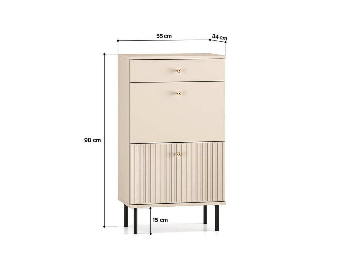 SCHUHSCHRANK – 55 cm – Sophie – Kaschmir - Kaschmir, Holzwerkstoff (55/98/34cm) - hi-markt