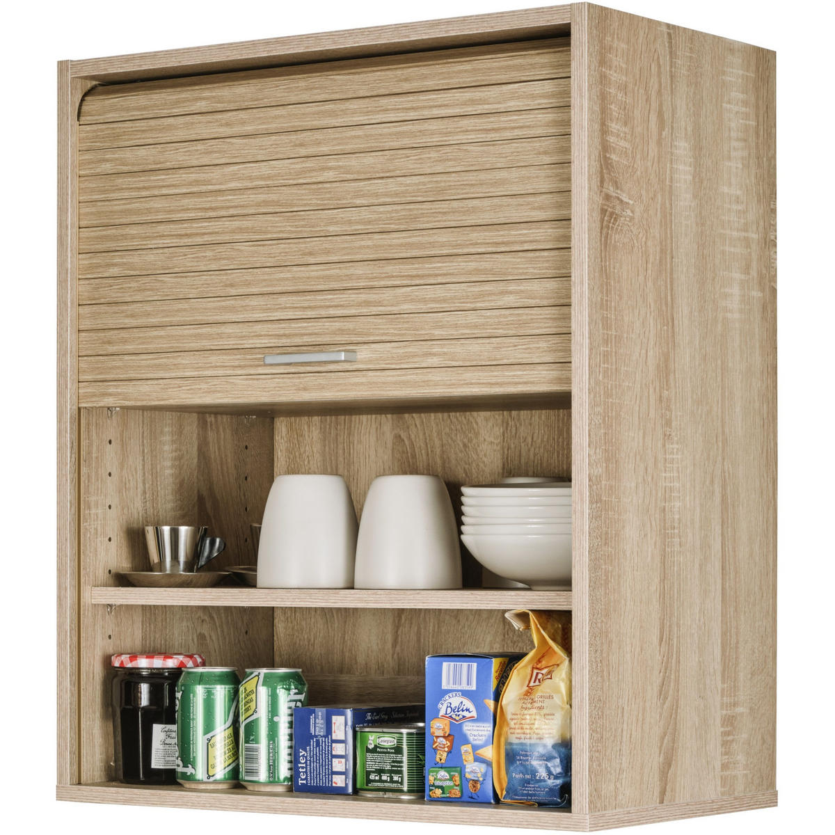 KÜCHENOBERSCHRANK mit Rolladentür 35/60/72cm - Eichefarben, Holzwerkstoff (60/72/35cm) - Simmob