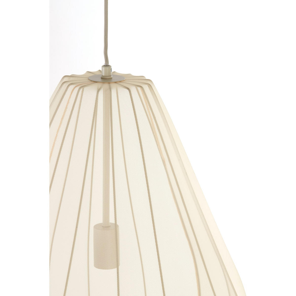 PENDELLEUCHTE Itela Braun 50/50/72 cm - Braun, Textil (50/50/72cm) - Light & Living