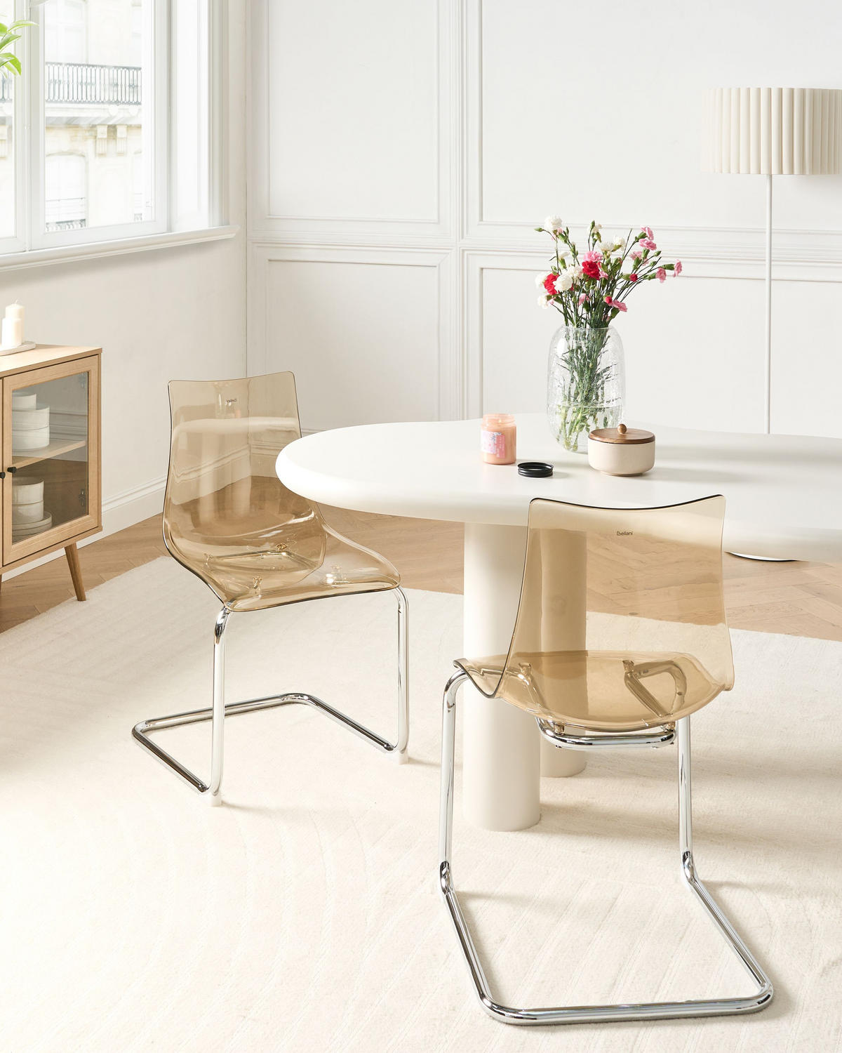 ESSZIMMERSTUHL 2ER SET Orange Marshall - Orange, Kunststoff (48/81/48cm) - Beliani