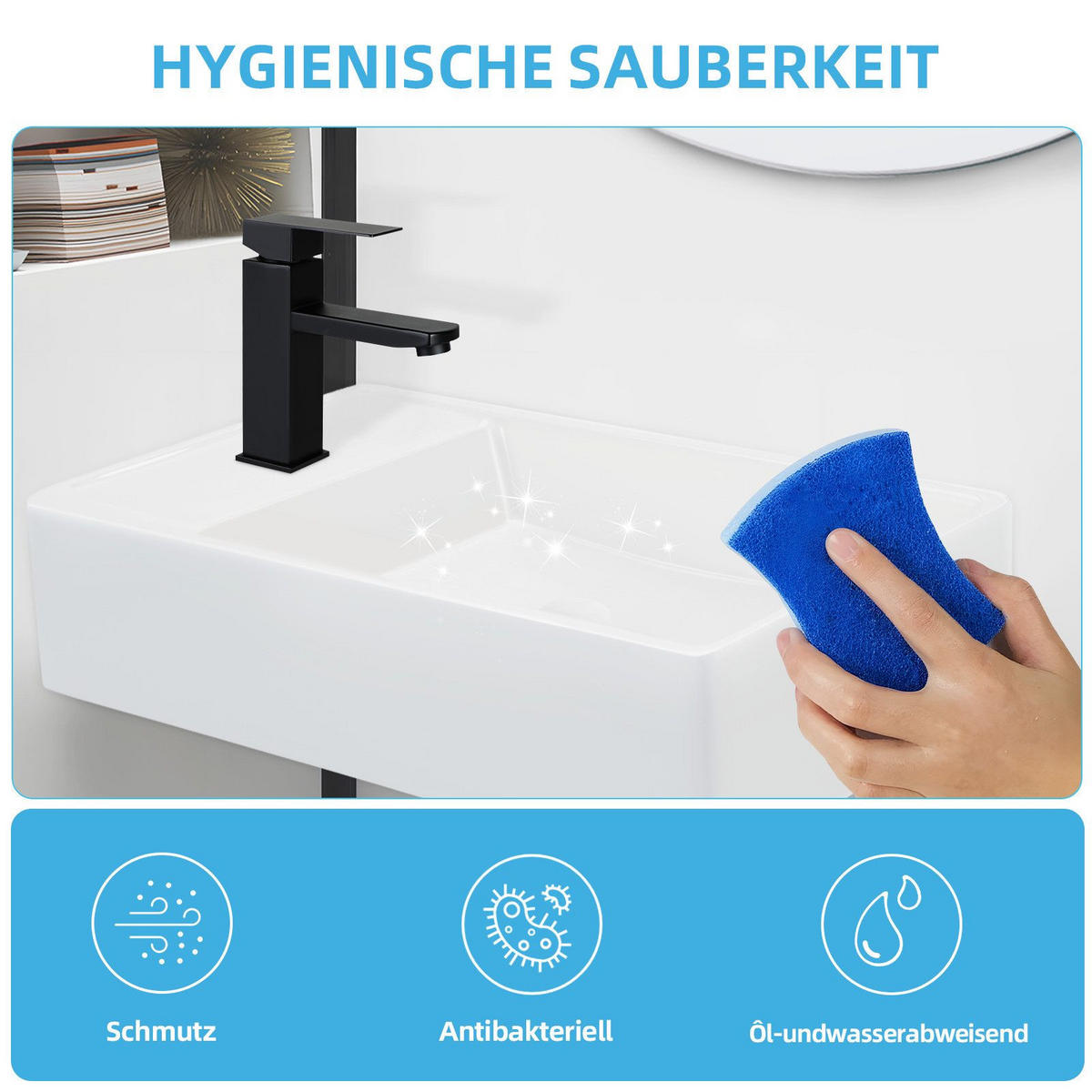 WASCHBECKEN Barr II 40/22/10cm - Weiß, Keramik (22/10/40cm) - Nettlife