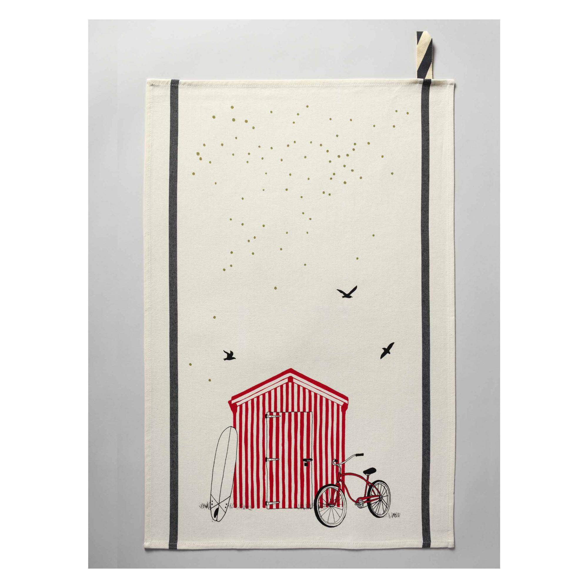 KÜCHENHANDTUCH Marinette ekrü 50 x 70 cm - Weiß, Textil (70/50cm)