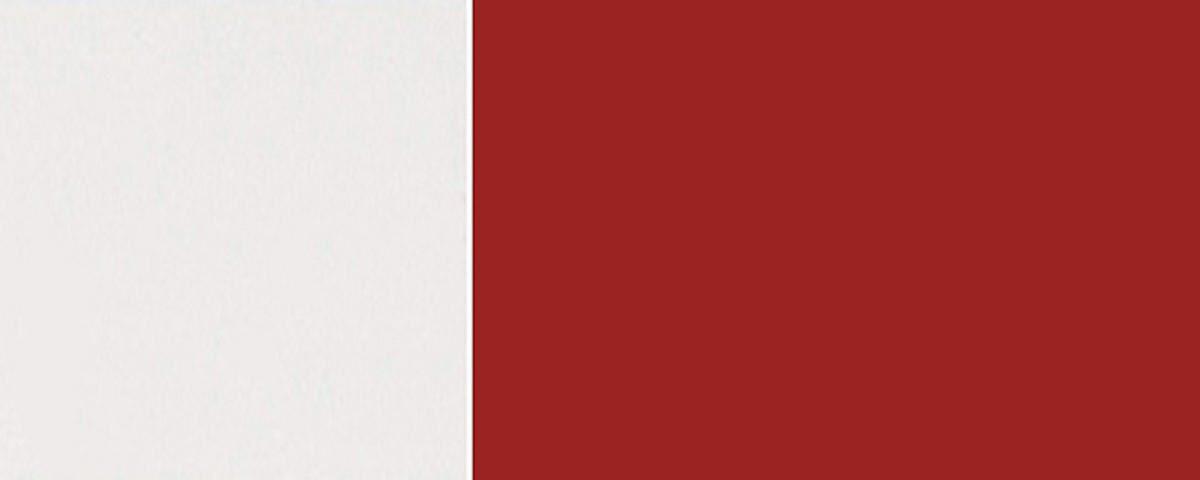 KÜCHENLEERBLOCK Brerra Cdb karminrot lackiert / weiß matt 13-teilig - Rot/Weiß, Holzwerkstoff (490/168/50cm) - Feldmann-Wohnen