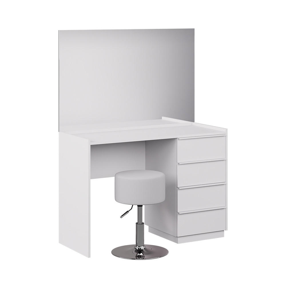 MASUTA DE TOALETA Viktoria Alb 110 cm cu oglindă și scaun