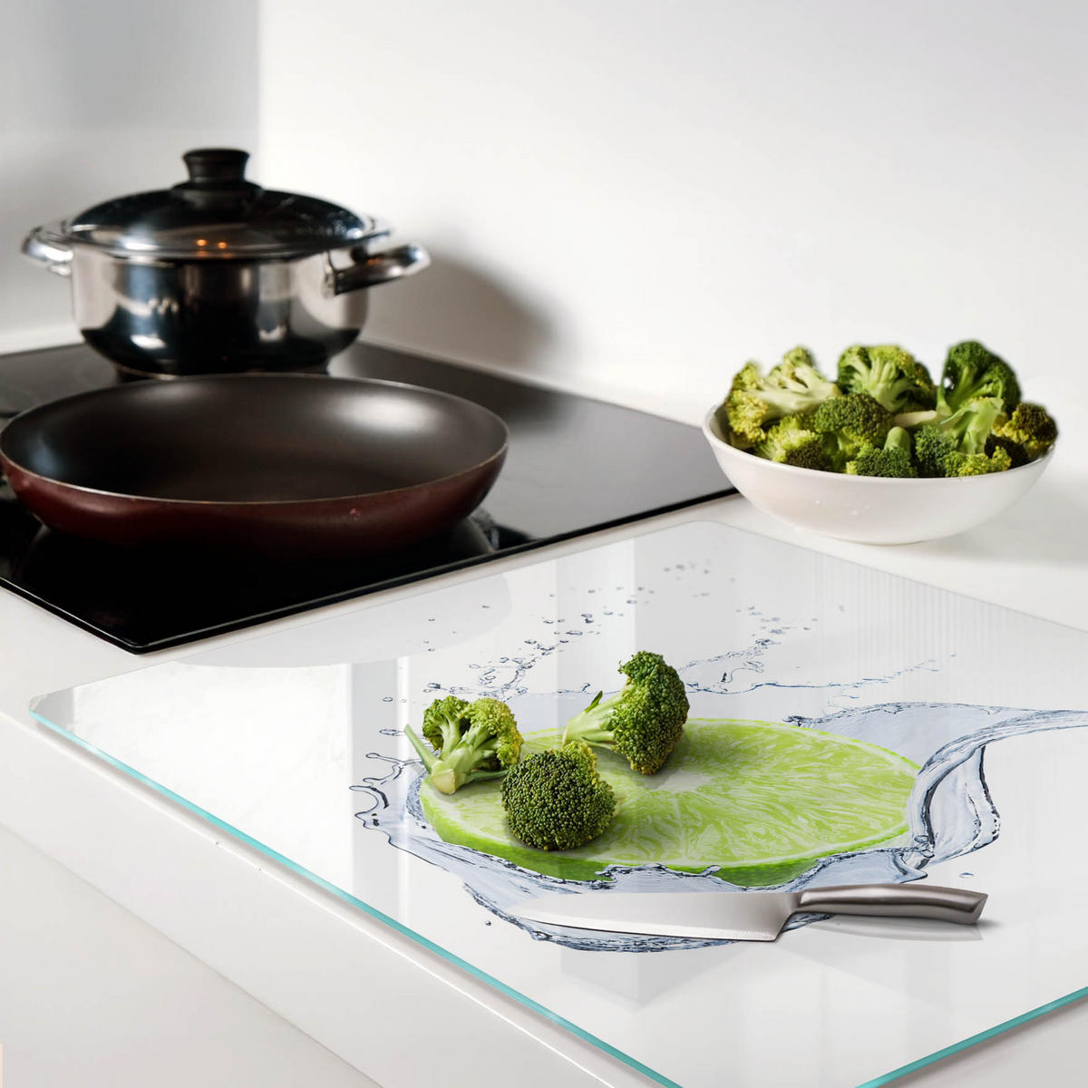 GLASPLATTE 60x52 cm Kalk - Grün, Glas (60/0.4/52cm) - TULUP
