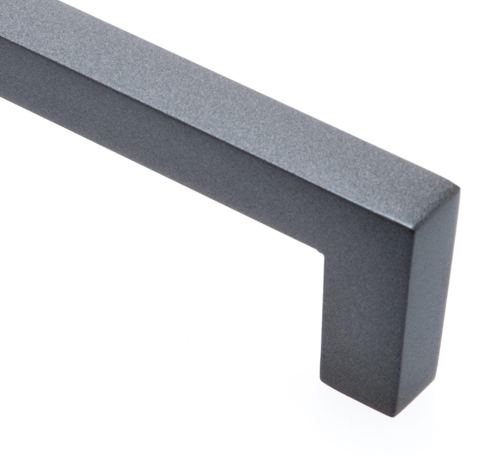 MÖBELGRIFF BA 160mm, Küchengriff Grau matt, Schrankgriff eckig - Grau, Metall (1/2.7/17cm)