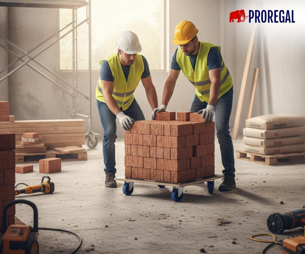 TRANSPORTROLLER mit 4 Rollen 2 Stück 16x80x60cm Traglast 800kg Siebdruck Holzplatte Schwarz - Schwarz, Metall (60/80/16cm) - PROREGAL