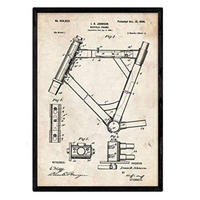 POSTER Marco Patent Fahrrad A3 Rahmenlos - Klar, Papier (29.7/5/42cm) - Nacnic