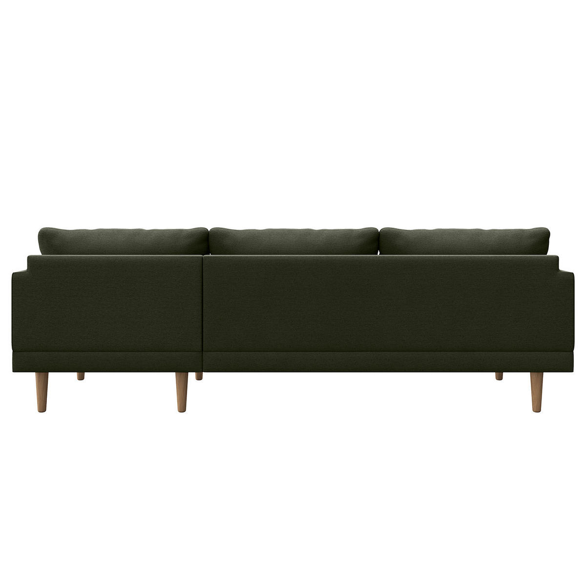 ECKSOFA mit Longchair - Webstoff - Buchefarben/Grau, Buchenholz/Textil (242/150cm) - home24