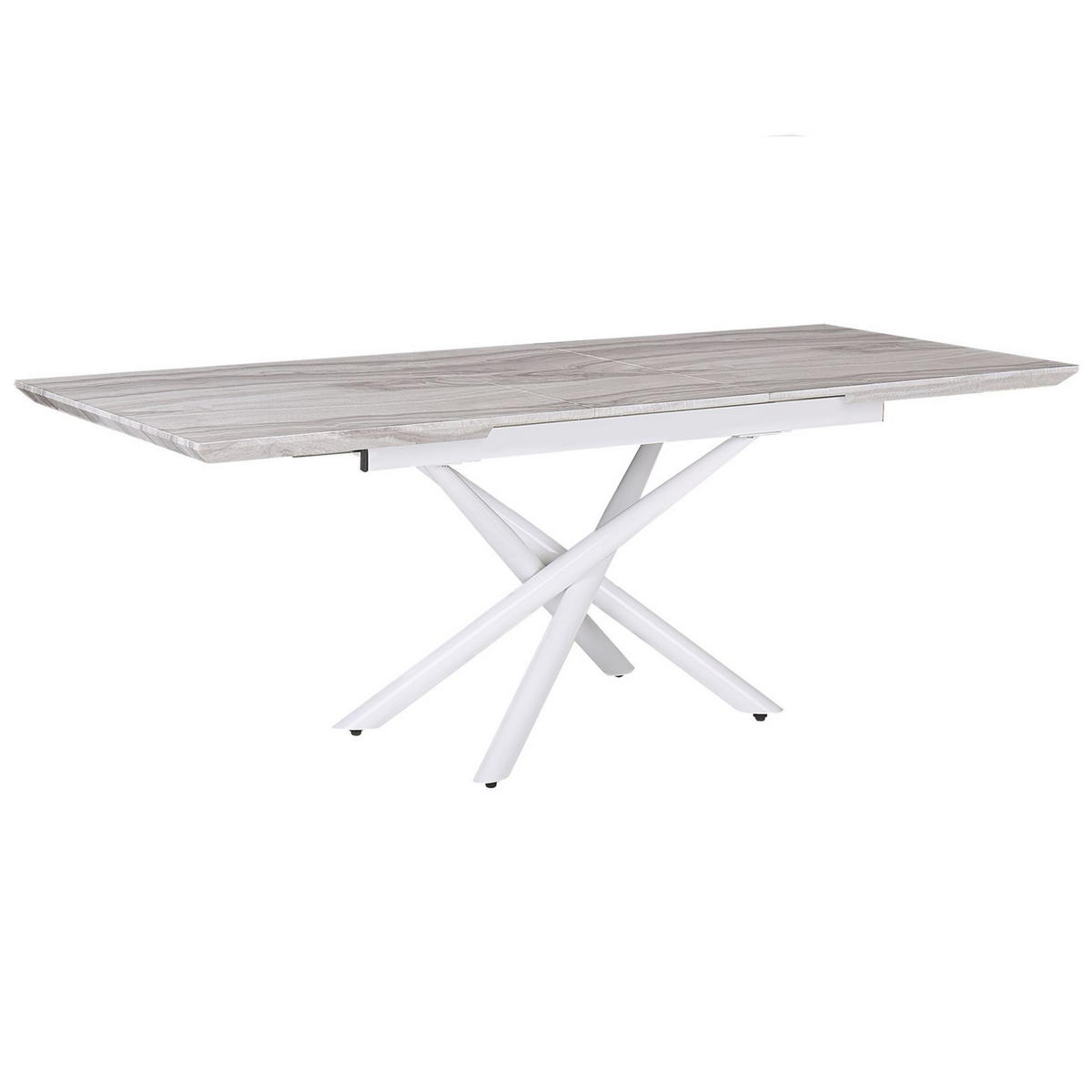 ESSTISCH 160-200/90/75 cm Weiß Rechteckig Moira - Weiß, Holzwerkstoff (200/90/75cm) - Beliani