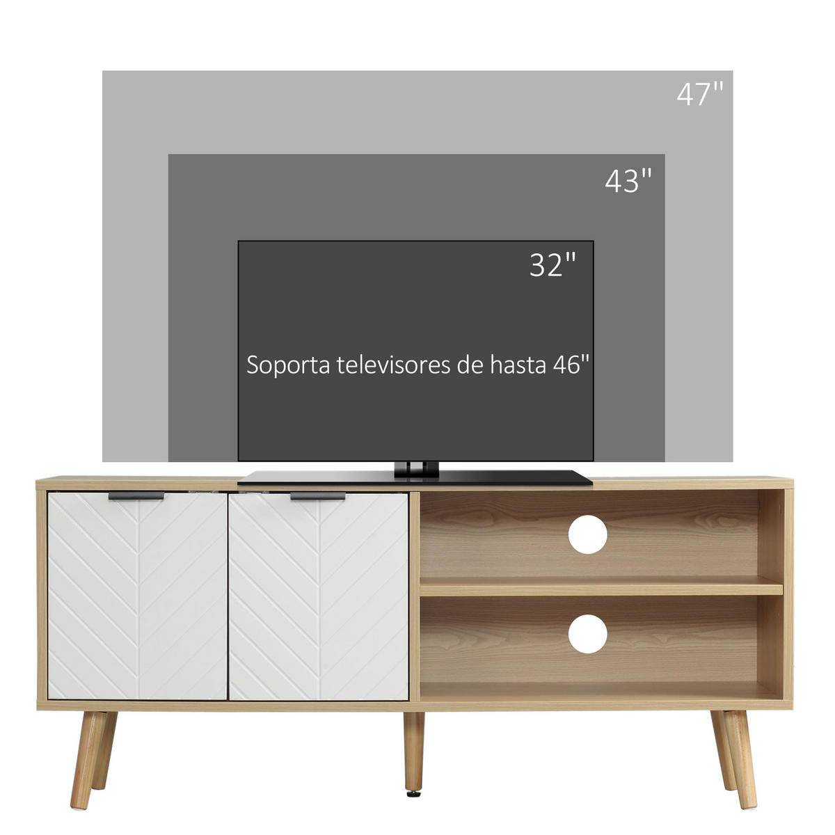 TV-MÖBEL Braun 1 Stück - Braun, Holzwerkstoff (110/48.8/39cm) - GiPP