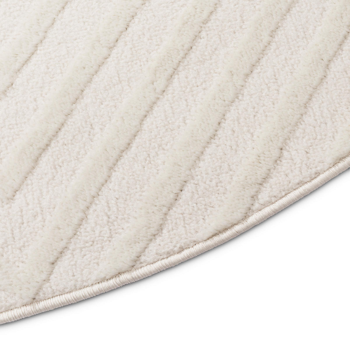 TEPPICH HYGGE Creme, rund 240/240 cm - Creme, Textil (240/240cm) - Tapiso