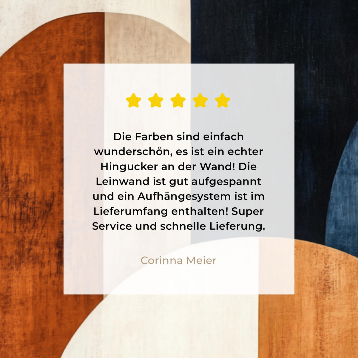 LEINWANDBILD Abstrakt - Formen - Dunkelblau 40x30 cm - Cognac, Textil (40/30cm) - MuchoWow