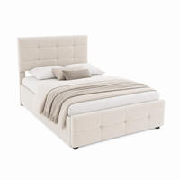 KINDERBETT mit Stauraum 90x200 cm Samt Beige - Beige, Metall (90/200cm) - Meubliv