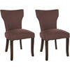 WOHNZIMMERSTUHL 2er Set Stoff braun - Braun, Holz/Textil (52/90/59cm) - CLP