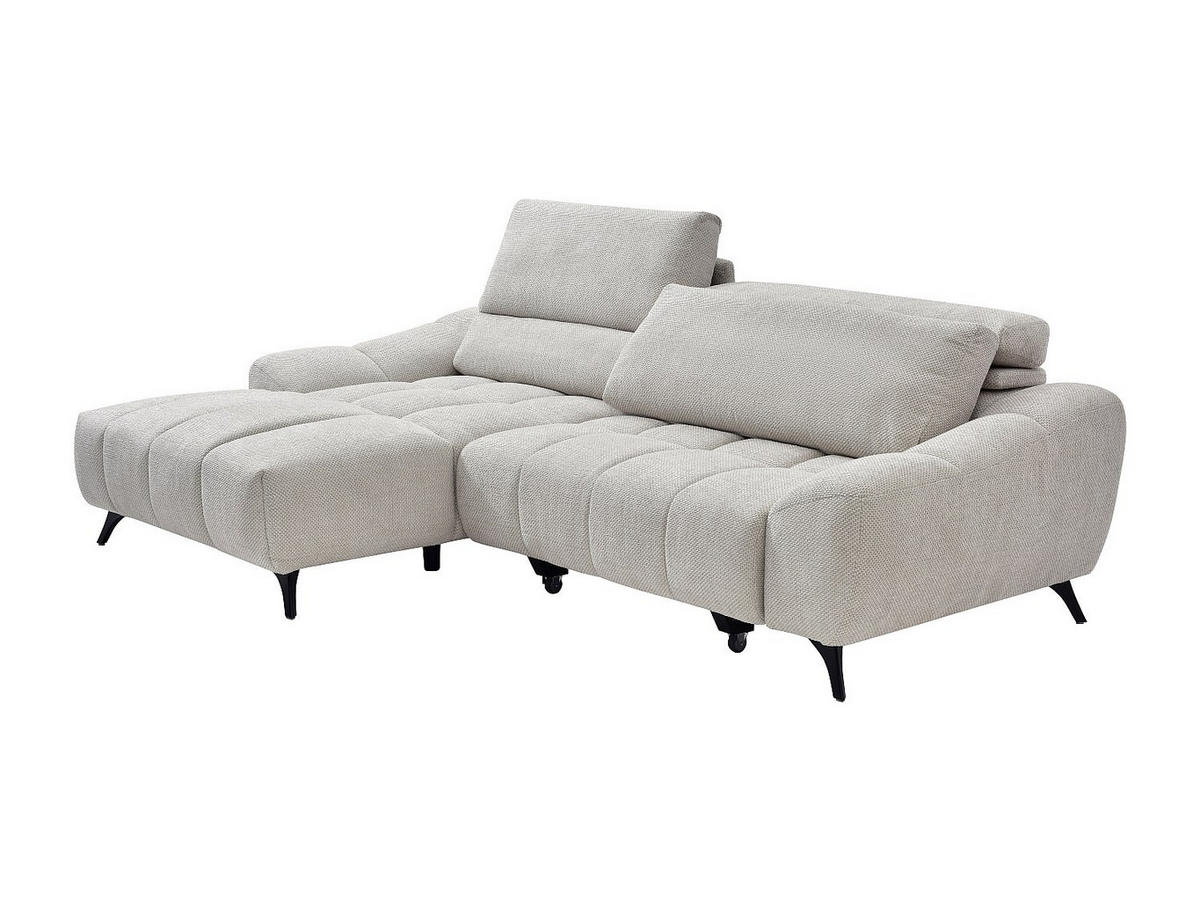 ECKSOFA -Ecke links - Relax mit verschiebbarer Sitzfläche – Stoff Beige – ELOSIA - Beige, Textil (270/175cm) - Vente-Unique