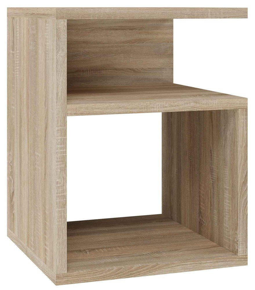 NACHTKOMMODE TINI Laminierte Spanplatte Weiß - Sonoma Eiche, Holzwerkstoff (30/40/30cm)