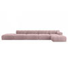 ECKSOFA modulares Sofa Lizur-L3 - 475x160x70 cm Rosa Cord - Rosa, Holzwerkstoff/Textil (475/160cm) - ALTDECOR
