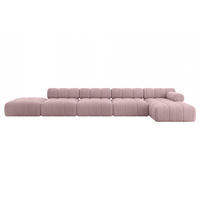 ECKSOFA modulares Sofa Lizur-L3 - 475x160x70 cm Rosa Cord - Rosa, Holzwerkstoff/Textil (475/160cm) - ALTDECOR