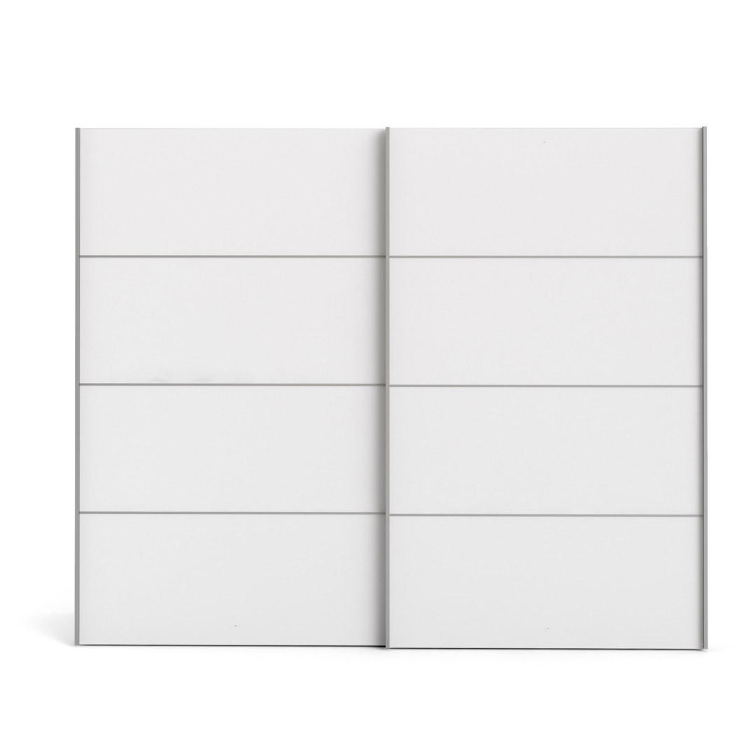 SCHWEBETÜRENSCHRANK weiß - Weiß, Holzwerkstoff (243/202/64cm) - ebuy24