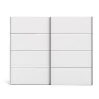 SCHWEBETÜRENSCHRANK weiß - Weiß, Holzwerkstoff (243/202/64cm) - ebuy24