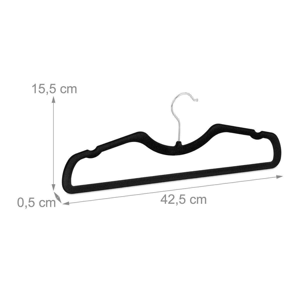 50XVEŠIAKOV na oblečenie - čierna, kov/textil (0.5cm) - Relaxdays